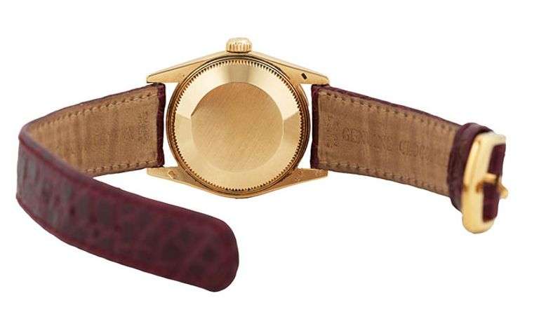 Rolex President Datejust 68278, 31mm, Aftermarket Leather Band, 18K Yellow Gold Ladies Watch