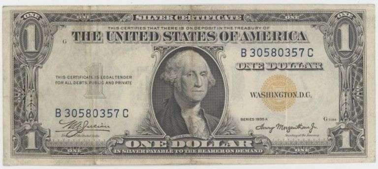 Nice Series of 1935-A $1 North Africa Silver Certificate