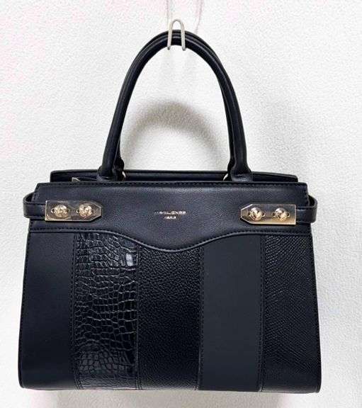 Stylish Multi Textured Gray Color Designer Bag By David Jones-Paris