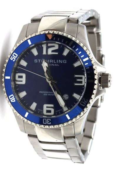 Stuhrling blue dial men's watch