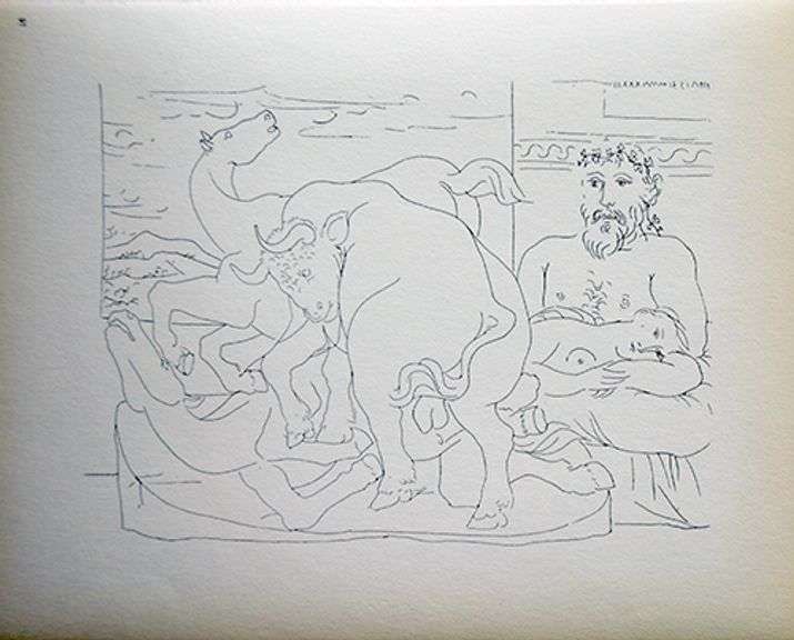 PABLO PICASSO, SCULPTOR AND RECLINING MODEL