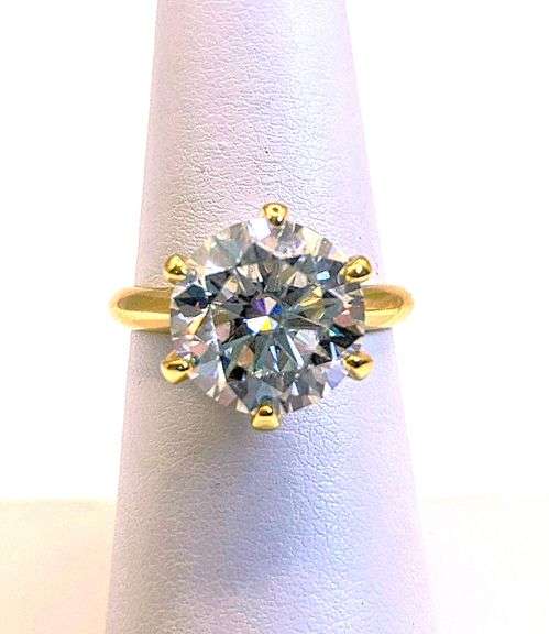 Ladies Sparkling 5 Ct White Simulated Lab Diamond  Ring