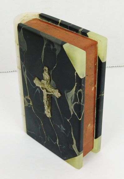 Vintage Carved Marble Bible