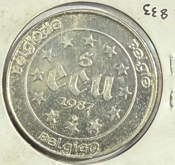 Belgian Europa 1987 Silver 5 Ecu