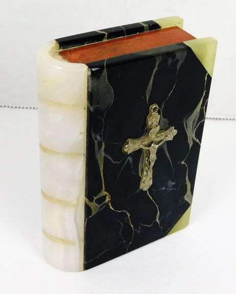 Vintage Carved Marble Bible