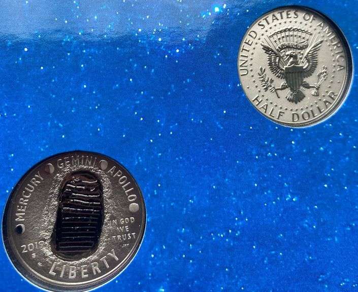 2019 Apollo 11 50 th Ann. Half Dollar Set.