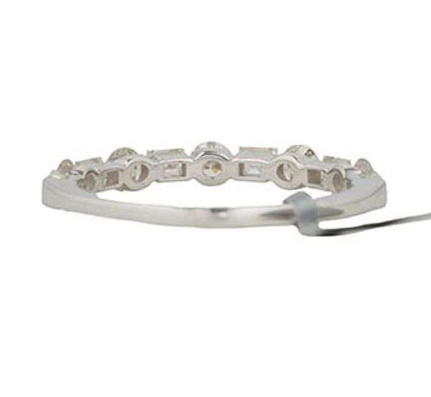 New 1.04ctw Baguette and Round Diamond Band Ring in 14K