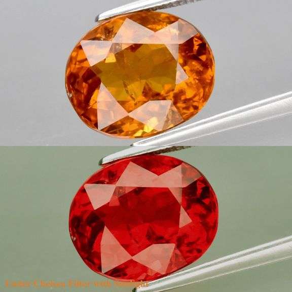 Huge! Color shifting! Orange to red! 4.06ct collectors Tourmaline!