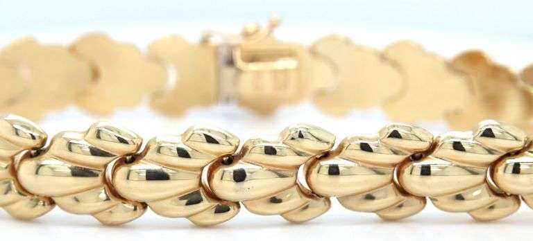 Stunning Stampatto 14K YG Bracelet
