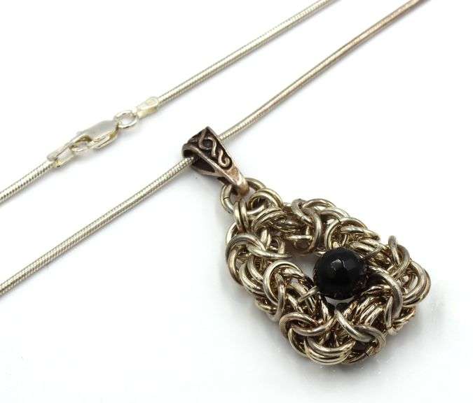 Group lot of 4 Vintage 925 sterling silver necklaces