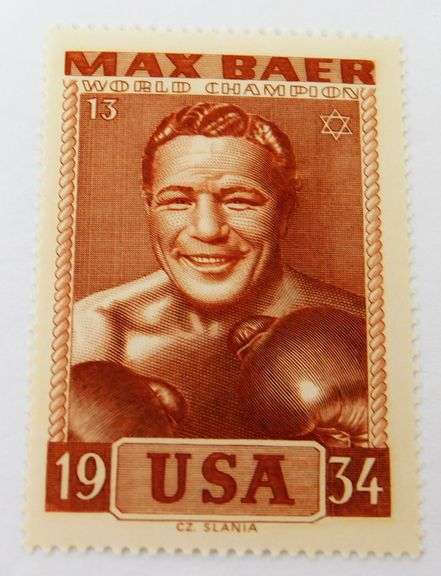 1934 Max Baer CZ. Slania Stamp - Boxers Series