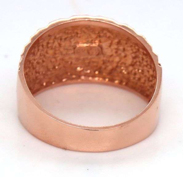 Dazzling 14K Rose Gold Modern Ring