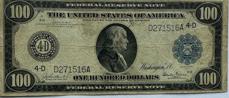 $100 Cleveland Series of 1914 FRN.