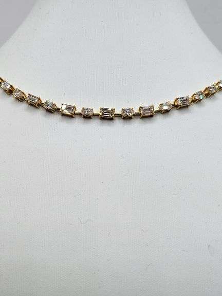 4.35ctw F, VVS1 lab grown diamond with 14k gold Bracelet