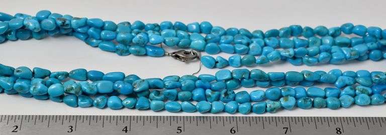Sterling Silver Turquoise Gemstone Necklace