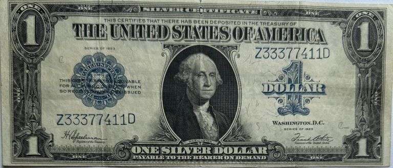 $! z Triple 3 1923 Series Silver Certificate