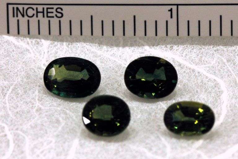 Natural Green Sapphire - Lot of 4