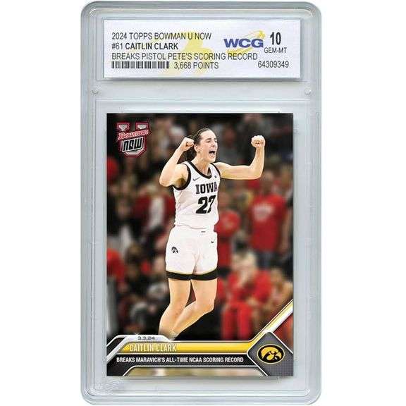 Caitlin Clark Breaks NCAA All-Time Scoring Record Mint 10