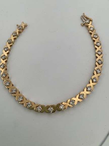 CERTIFIED BRAND NEW 14K YELLOW GOLD DIAMOND BRACELET