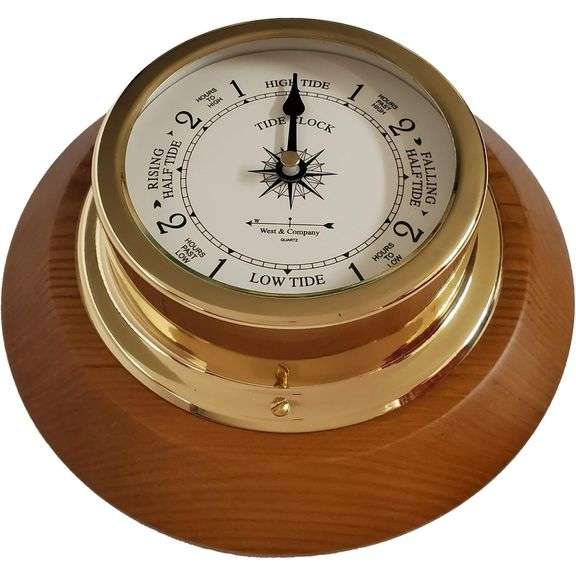 Raised Brass Tide Clock