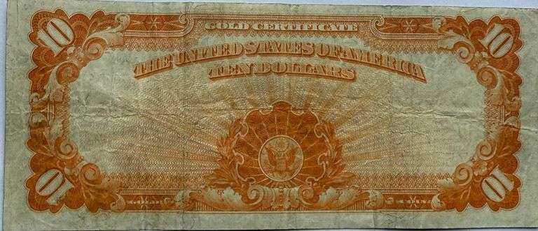 Clean $10 1922 Series Gold Certificate