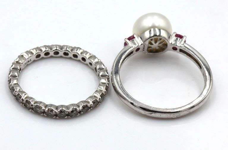 Lot of 2 925sterling silver rings