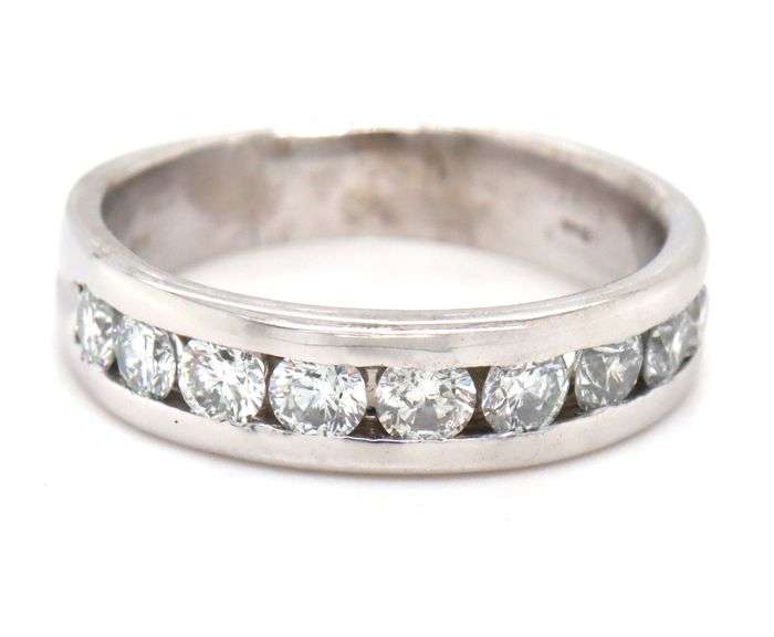 Platinum 1ctw channel set diamond band