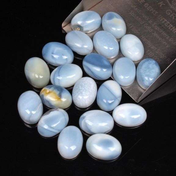 Substantial 97.10ct set of untreated Australian Blue Opals!