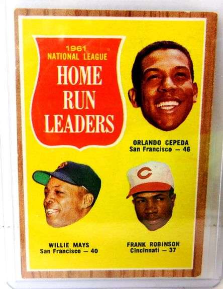1961 National League Home Run Leaders Baseball Card