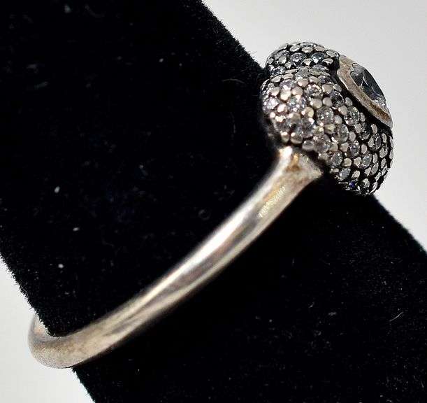 Sterling Silver CZ Gemstone Heart Ring