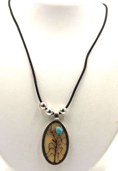 925 Sterling Silver Cippy Crazyhorse Eagle Dancer Design Jasper Necklace