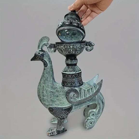 Bronze Phoenix Incense Burner