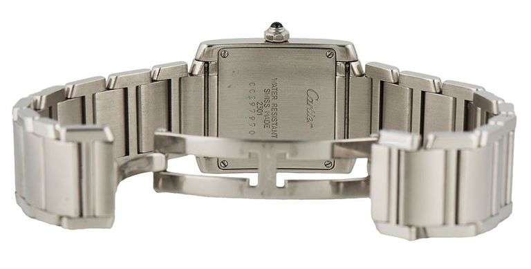 Cartier Tank Francaise 2301, 25mm, Ivory Dial, Stainless Steel Watch