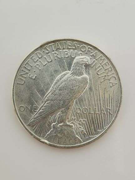 1922 Silver Peace Dollar, Rim Ding
