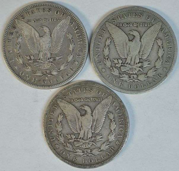 3 Better date 'S' Mint Morgan Silver Dollars: 1883-S, 1899-S, & 1900-S