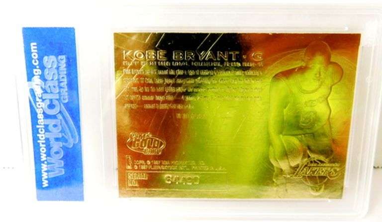Kobe Bryant Signed Gold Rookie Basketball Card, 10 Gem MT
