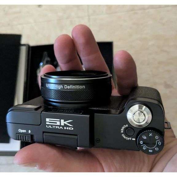 5K 64MP Digital Camera with WiFi and Flip Screen