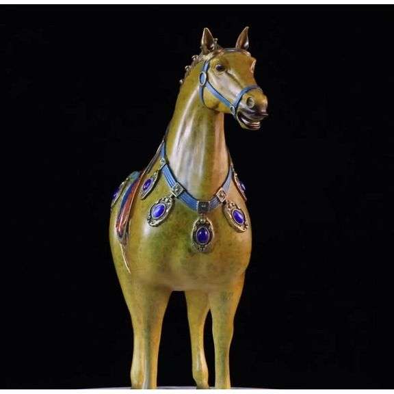 Large Pure Copper Tang Dynasty Horse