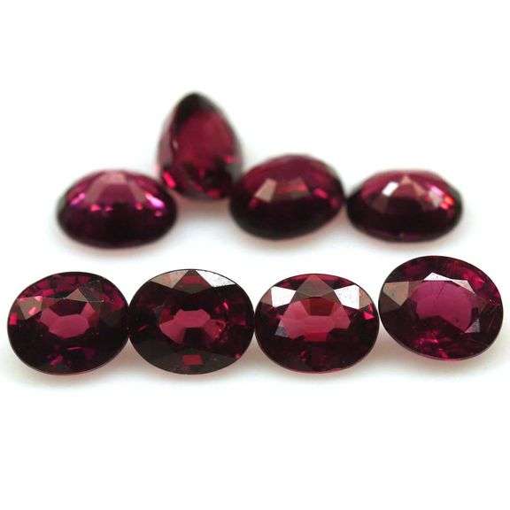 Top violet pink! 7.28ct UNTREATED Rhodolite Garnet set!