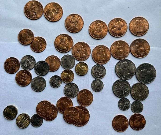 Forty Red BU English 1960 S Era Coins