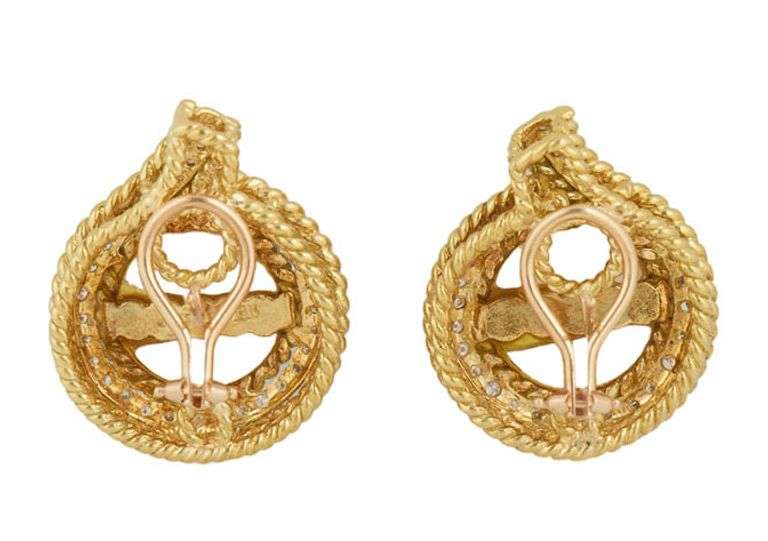 Cassis Mabe Pearl and 1.00ctw Diamond Frame Double Rope Earrings in 14K