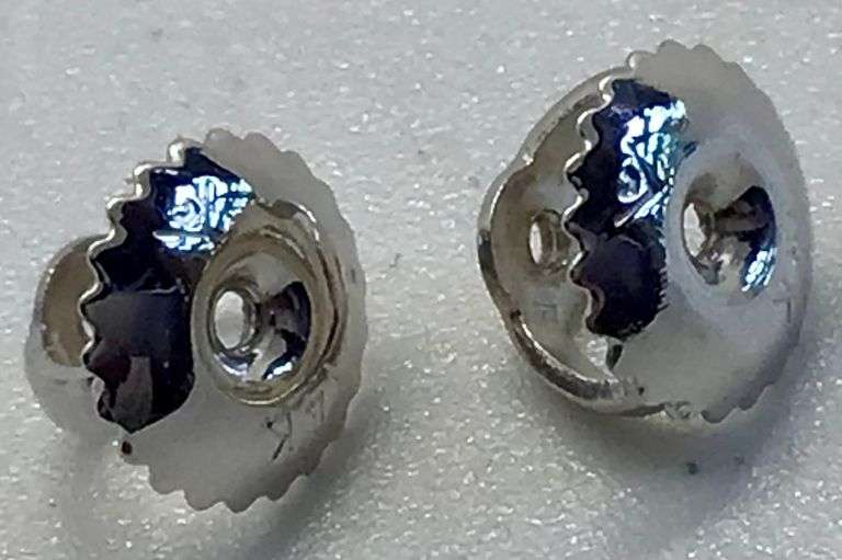 14K White Gold Round Brilliant Cut Lab Diamond Studs