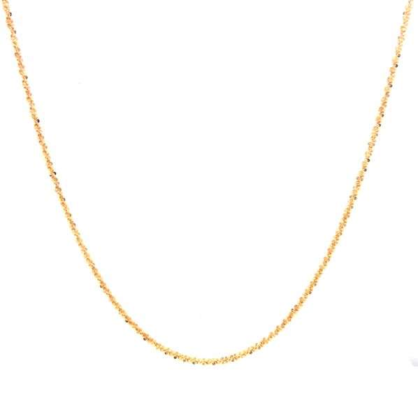 14kt Yellow gold twisted Singapore chain necklace