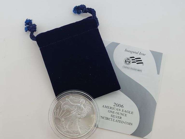 2006 W $1 Silver American Eagle, OGP/COA