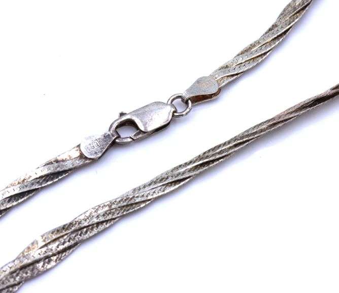 Vintage 925 sterling silver group lot of 5 necklaces