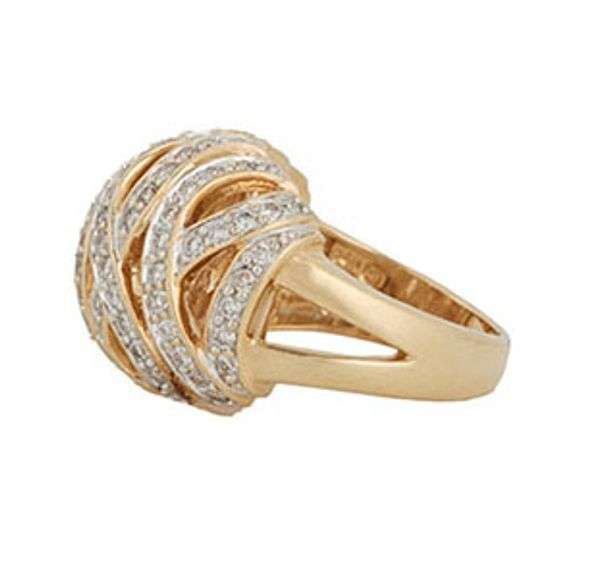 1.00ctw Pave Diamond Woven Dome Ring in 14K