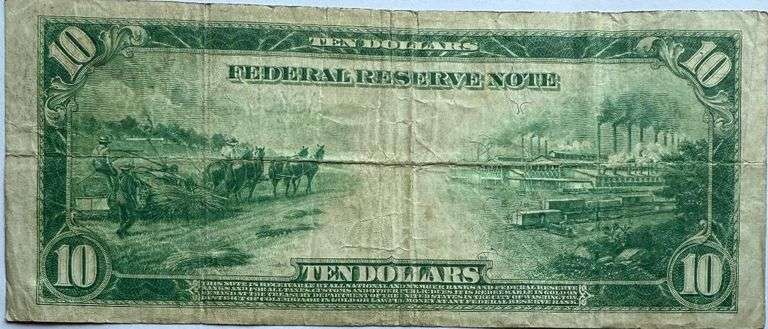 $10 Series of 1914 Boston Fed Res Note