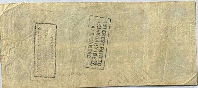 $100 Oct 17 1862 Series Diffused Steam Confederate States Note..