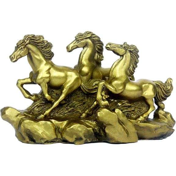Brass Feng Shui Galloping Horses