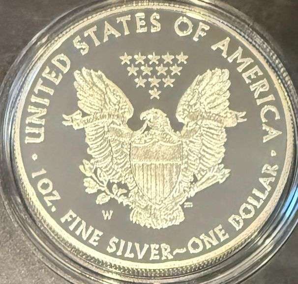 2012 Proof Silver Eagle W Box & Paper